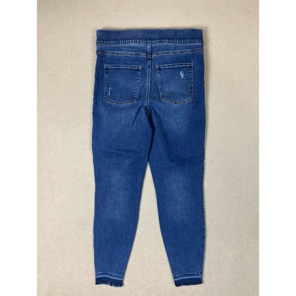 Spanx Jeans Womens Medium Blue Distressed Ankle Skinny Jean Pull On Adult - Picture 12 of 13
